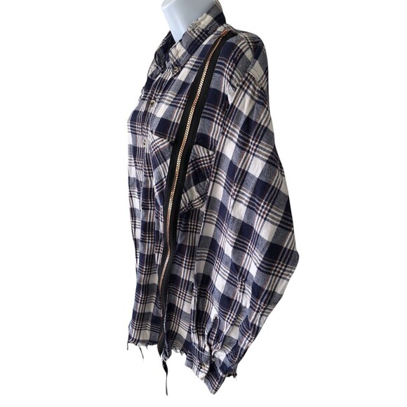 Furst Of A Kind Reworked Flannel Womens OS Reconstructed Upcycled Cottage - Picture 4 of 8